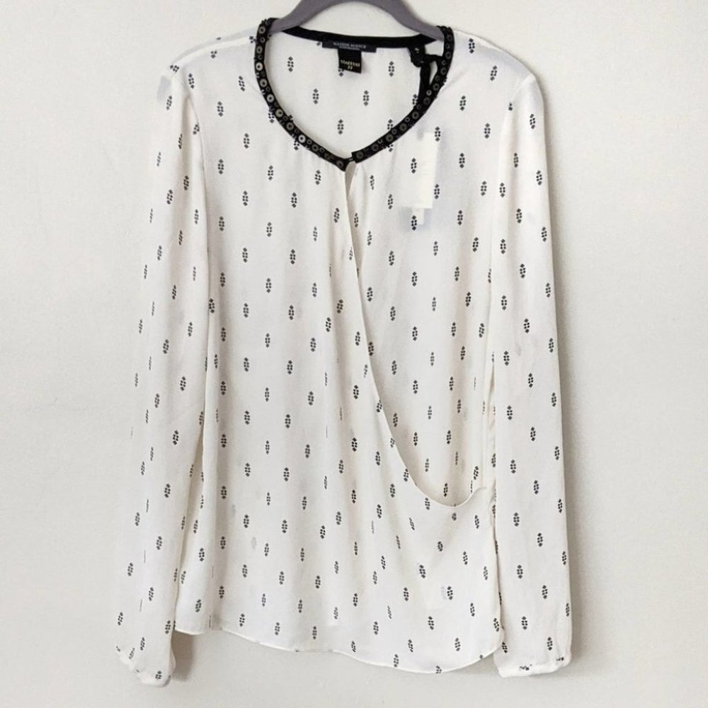 NWT Scotch&Soda crossover beaded blouse sz3/Large